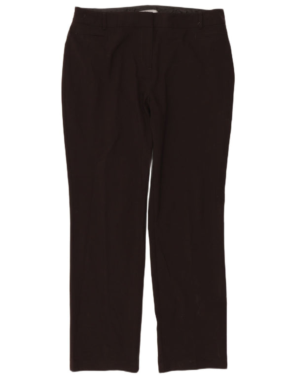 Marks & Spencer Pantaloni casual drepti pentru femei UK 14 Medium W34 L29 Maro