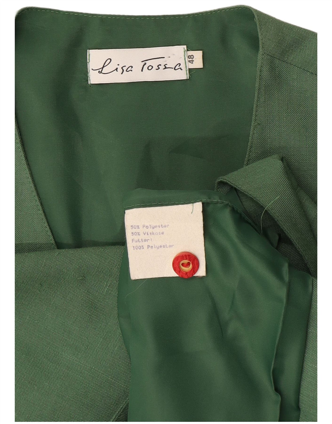 Vestă Vintage pentru femei IT 48 XL Poliester verde