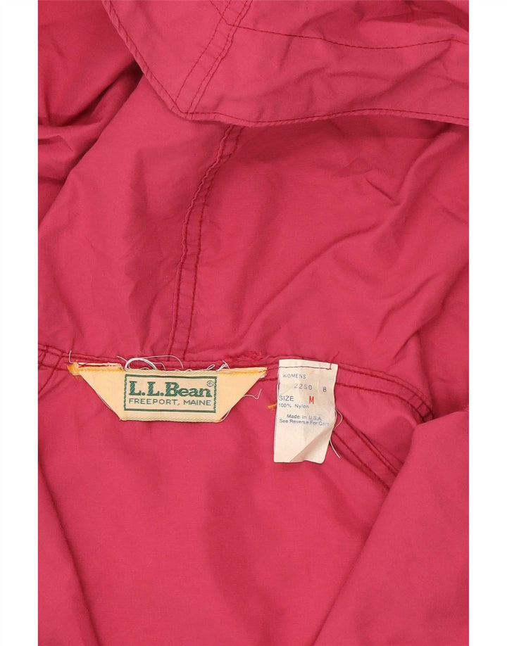Jachetă de ploaie cu glugă pentru femei L.L.Bean UK 14, nailon roz mediu
