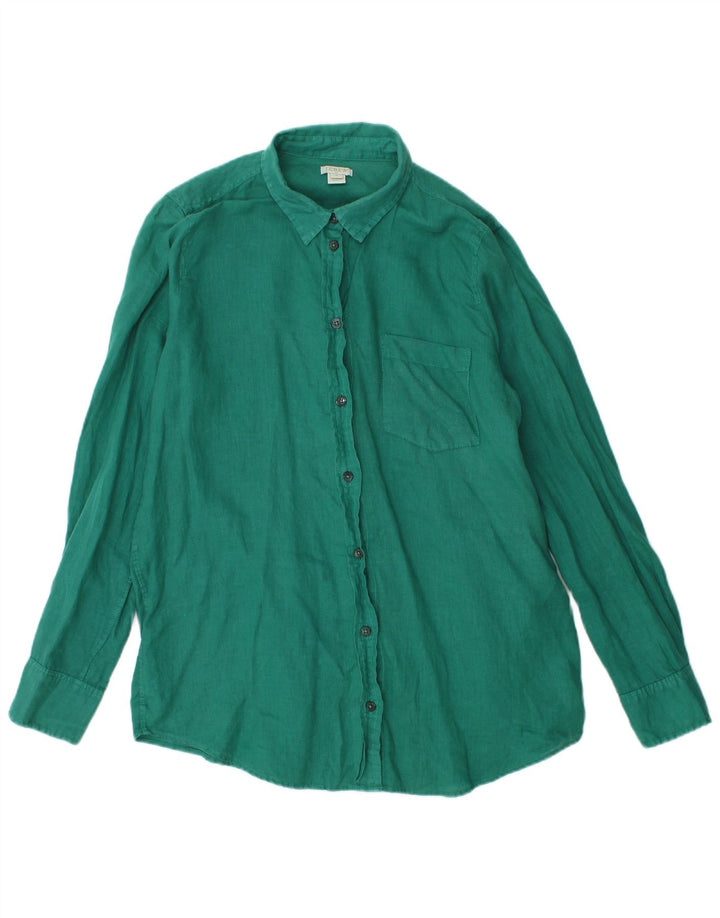 Cămașă pentru femei J. CREW UK 14 Medium Green Linen