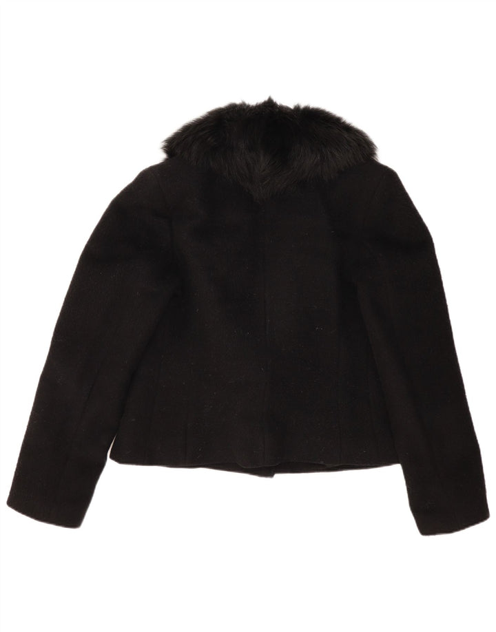 Jachetă vintage pentru femei, cu 1 nasture, negru mediu UK 14