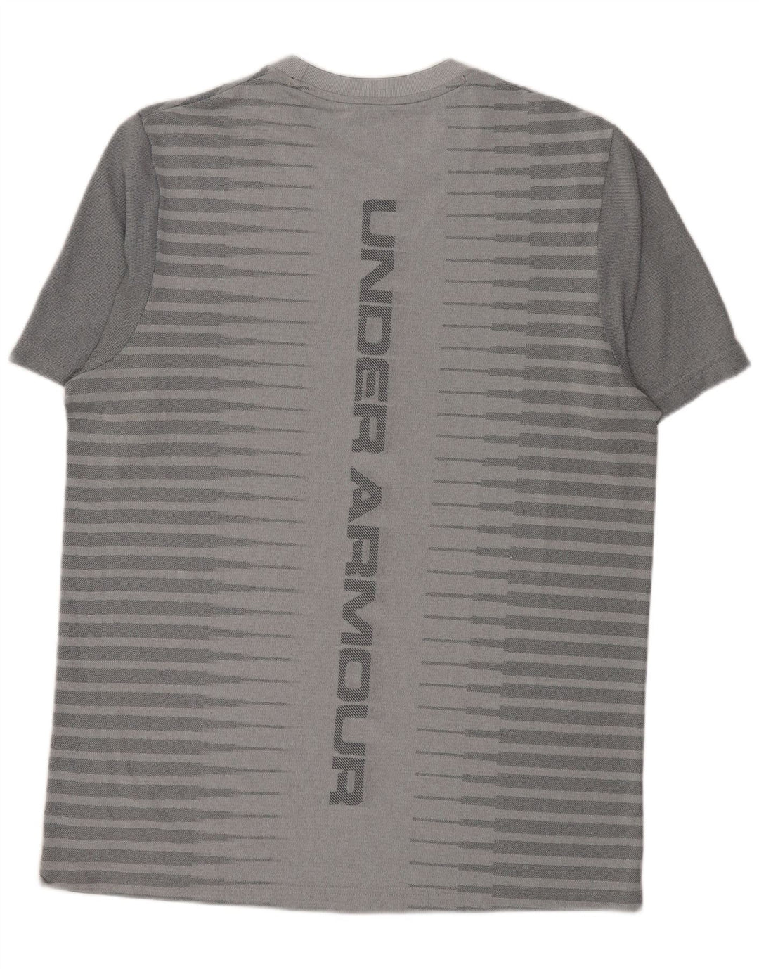 Tricou grafic Under Armour pentru bărbați Top mare, gri cu dungi