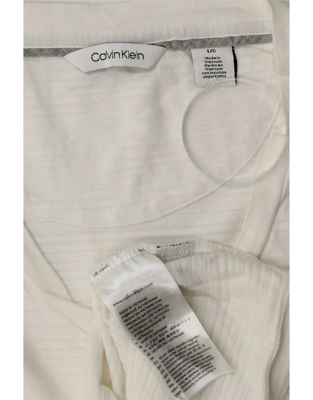 CALVIN KLEIN Tricou pentru bărbați Top mare din bumbac cu dungi albe
