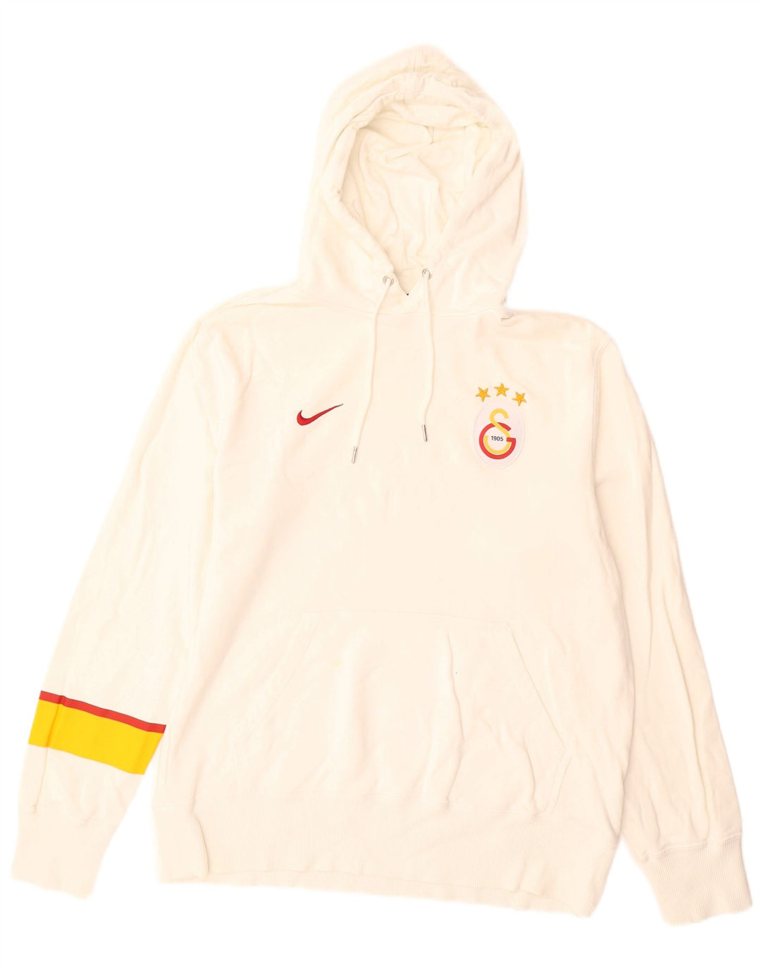 Pulover Nike pentru bărbați cu glugă grafică, alb mediu, bumbac color bloc