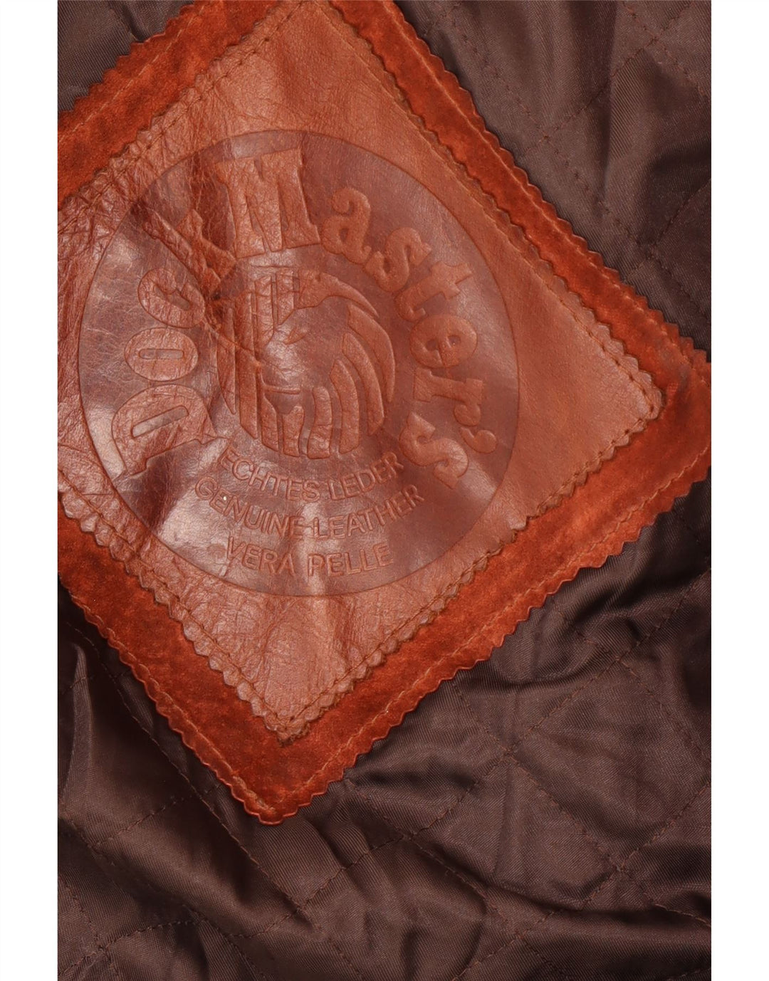 Jachetă de piele vintage pentru bărbați UK 40, mare, maro, din piele