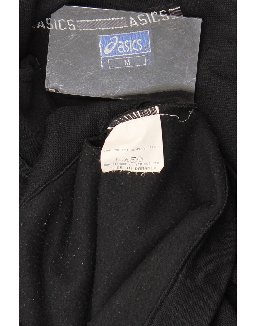 Jachetă de top pentru trening grafic Asics pentru bărbați, negru mediu, poliester bloc de culoare