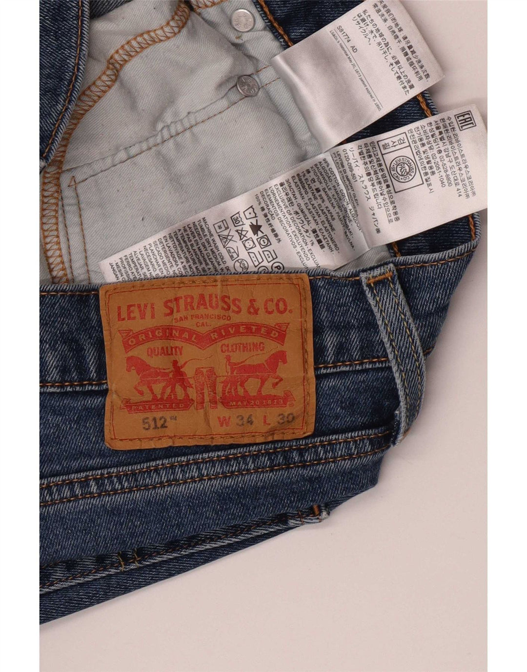Blugi Levi's 512 Slim pentru bărbați W34 L30 Bumbac albastru