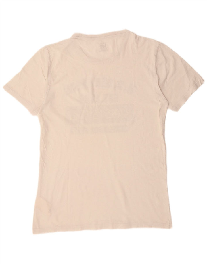 Tricou grafic LEE pentru bărbați, cu croială obișnuită, top mediu din bumbac alb