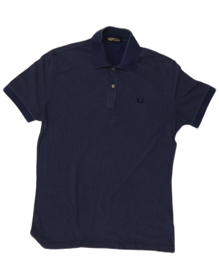 FRED PERRY Tricou polo pentru bărbați XL, bumbac cu pete, albastru marine