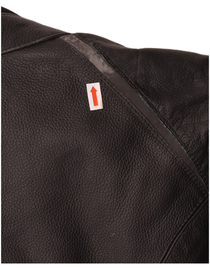 Jachetă motociclist din piele pentru femei LEWIS UK 18 XL, piele neagră