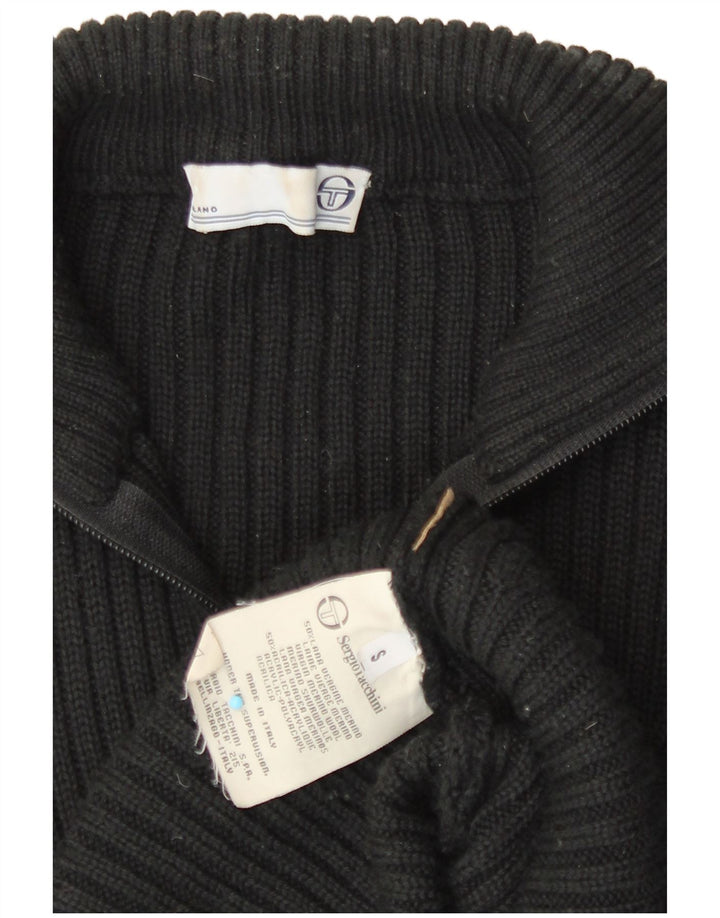 Pulover cardigan cu fermoar complet pentru femei Sergio Tacchini UK 10 Mic Negru