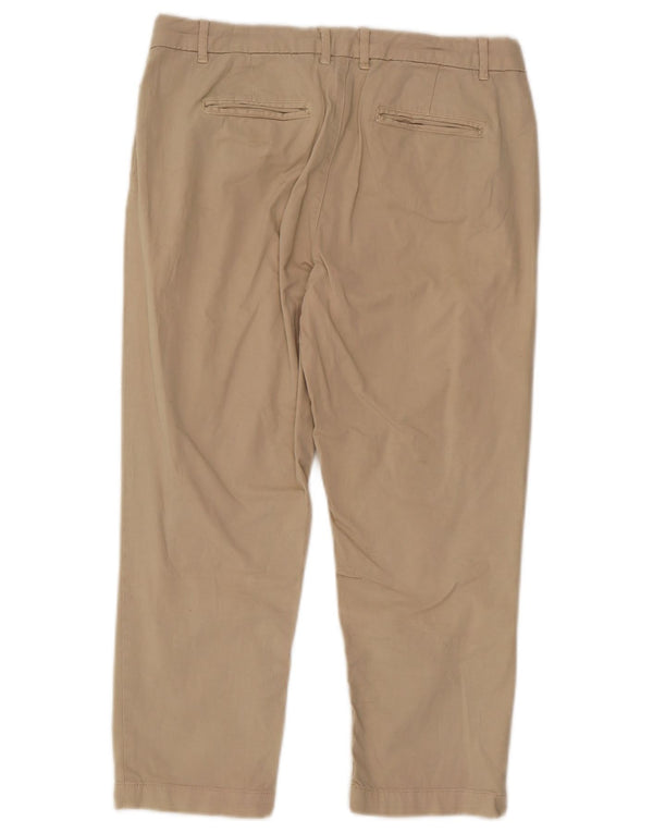 Pantaloni Capri Fat Face pentru femei UK 10 Small W28 L22 Bej Bumbac