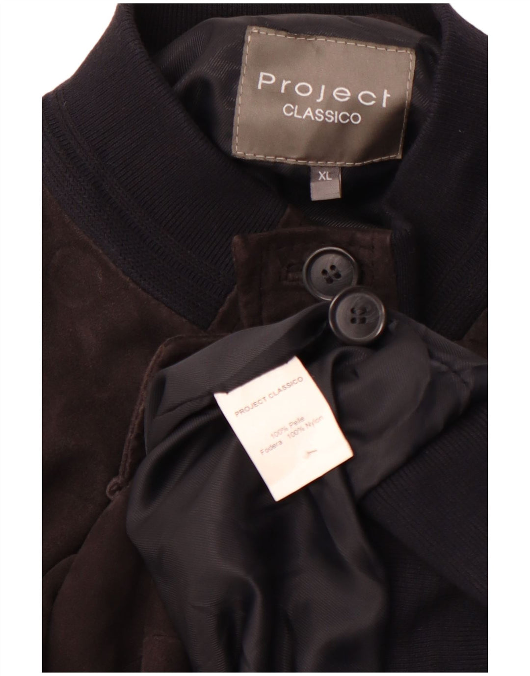 PROJECT CLASSICO Bomber pentru bărbați din piele intoarsa UK 42 XL din piele maro