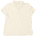 Tricou polo Lacoste pentru femei, cu formă regulată, mărimea 38, bumbac alb mediu