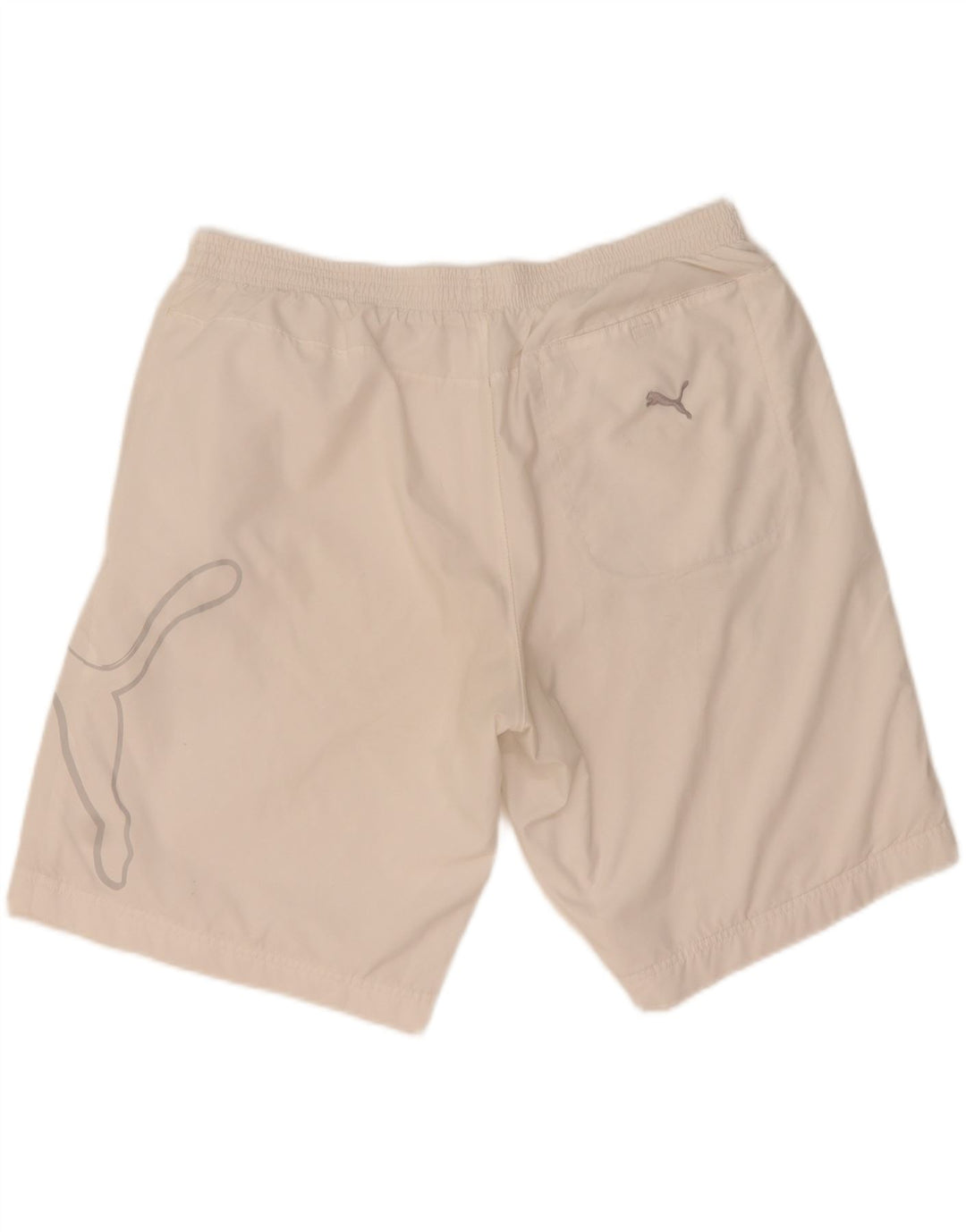 Pantaloni scurți sport grafic Puma pentru bărbați XL, poliester alb
