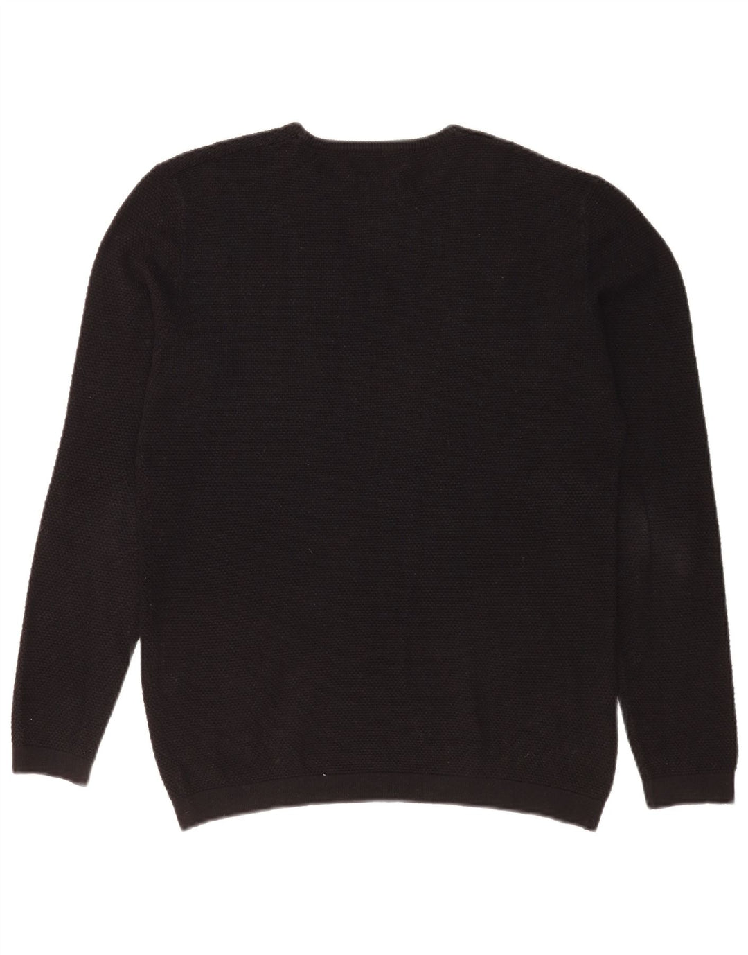 Pulover pentru bărbați Zara, cu decolteu, mare, negru, acrilic