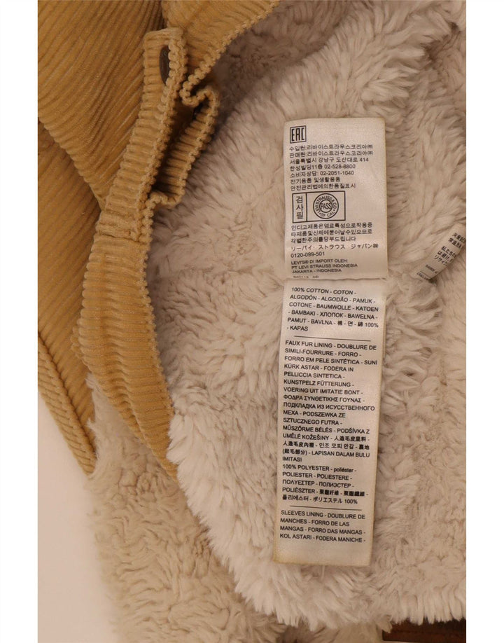Jachetă Oversized Crop Sherpa din velur pentru femei Levi's UK 10 Small Beige