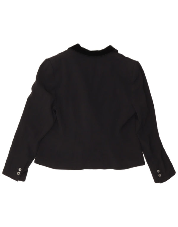 Jachetă pentru femei Karen Millen cu două piepturi, UK 16, mare, neagră, viscoză