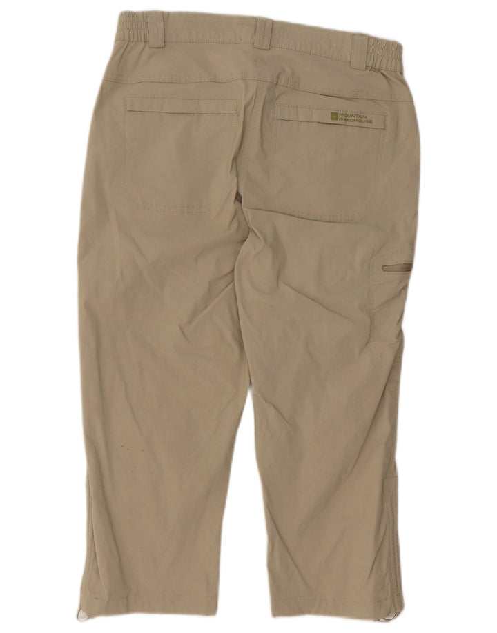 Mountain Warehouse Pantaloni Cargo Capri pentru femei UK 12 Medium W30 L19 Bej