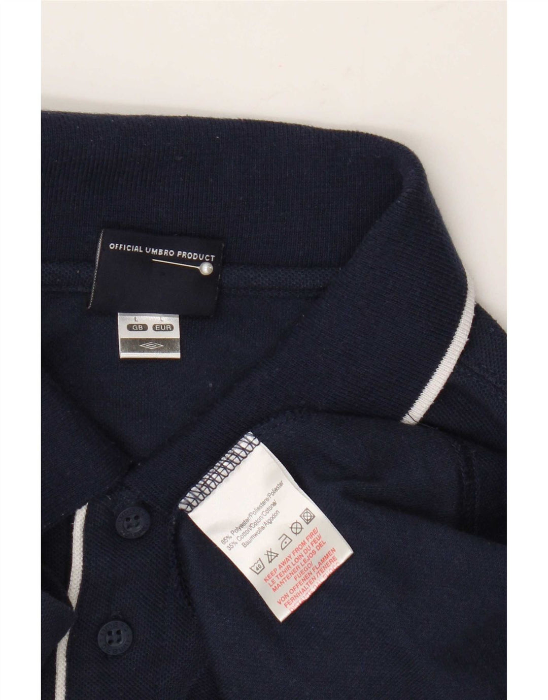Cămașă polo Umbro pentru bărbați, mare, poliester bleumarin