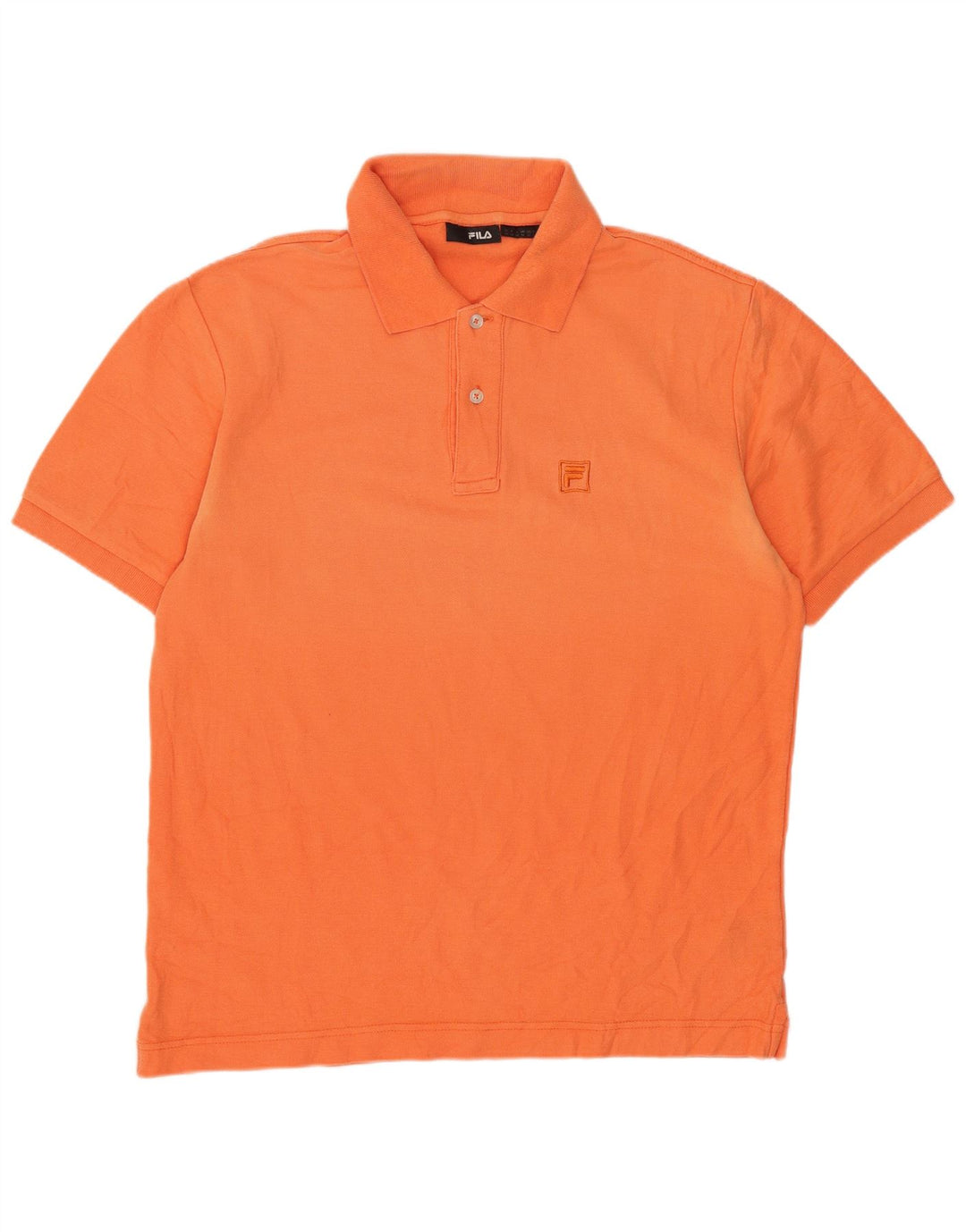 Tricou polo Fila pentru bărbați, bumbac portocaliu mediu