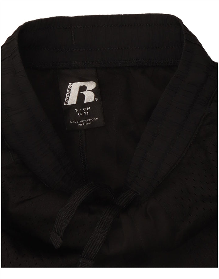 Pantaloni scurți sport Russell Athletic pentru băieți 6-7 ani mici, negru