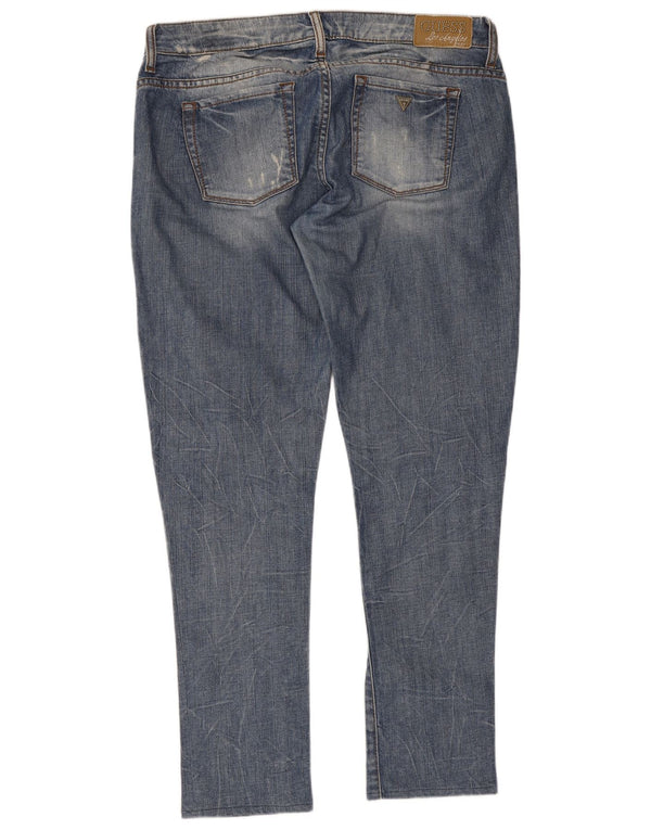 Blugi slim pentru femei Guess Distressed W31 L29 Bumbac albastru