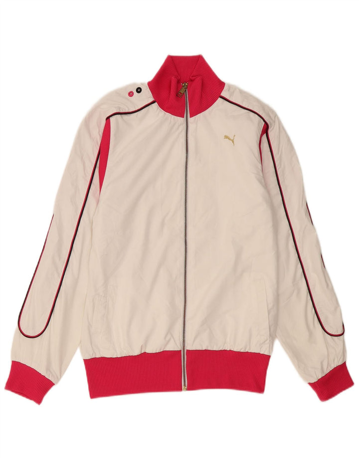 Jachetă de trening Puma pentru femei UK 10, alb, poliester color bloc