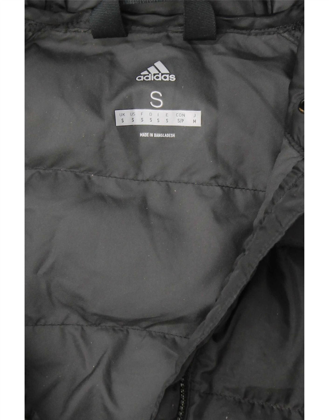 Jachetă căptușită cu glugă pentru bărbați Adidas UK 36 Poliester negru mic