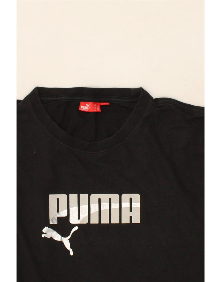 PUMA Mens Graphic T-Shirt Top Large Black Vintage Puma and Second-Hand Puma from Messina Hembry 
