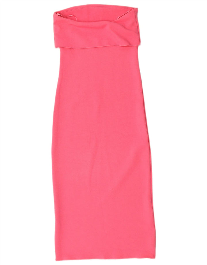 Rochie fără bretele pentru femei Zara UK 8 Small Pink Viscose