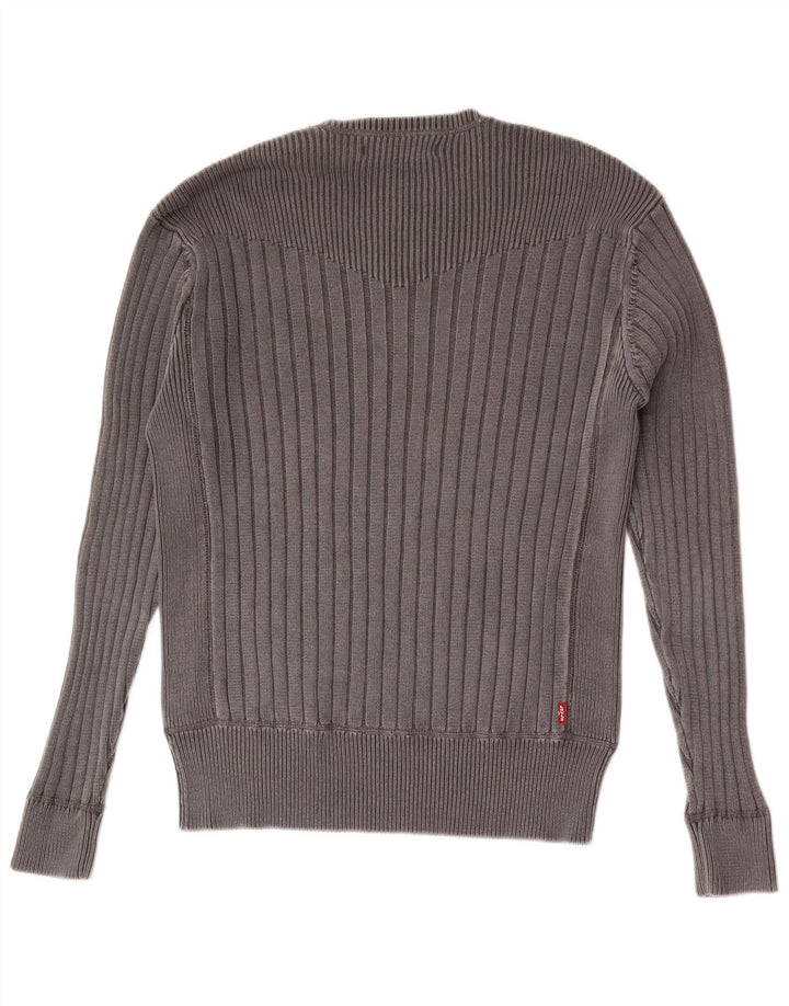 Pulover Levi's pentru bărbați, cu gât crew, bumbac mare, gri