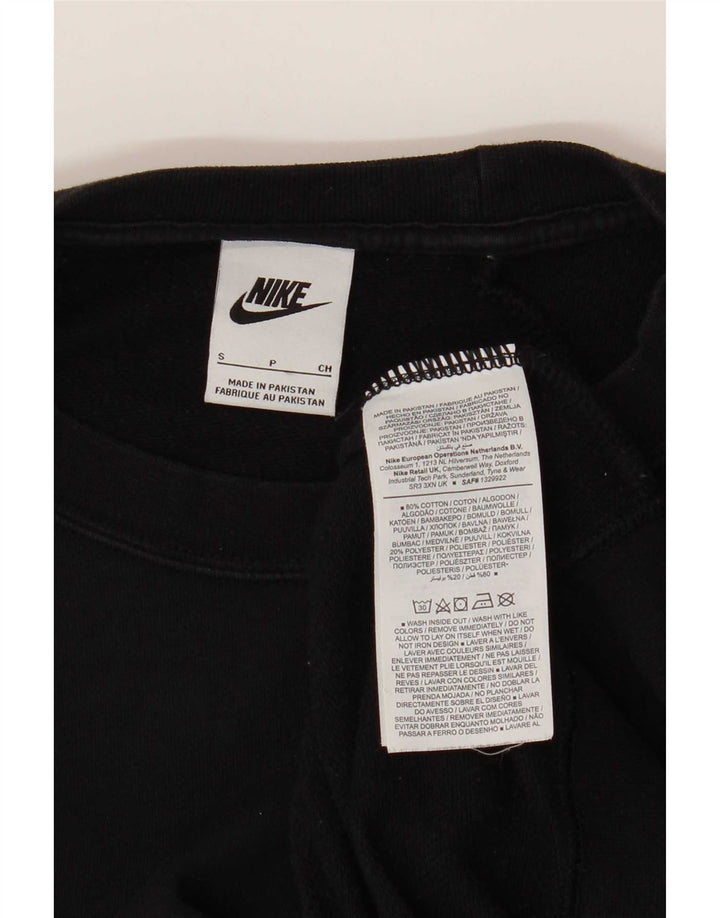 Pulover supradimensionat pentru femei Nike UK 10 Bumbac negru mic