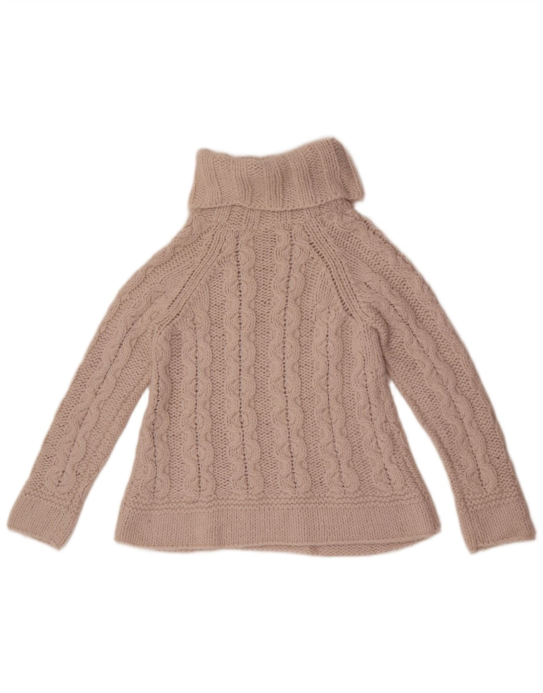 Pulover pentru femei Marks & Spencer cu gât rulat, UK 10 Mic Bej Acrilic