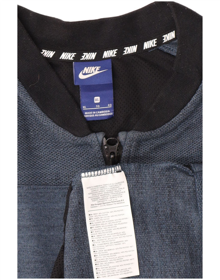 Jachetă de trening pentru bărbați Nike, XL, bumbac cu pete albastre