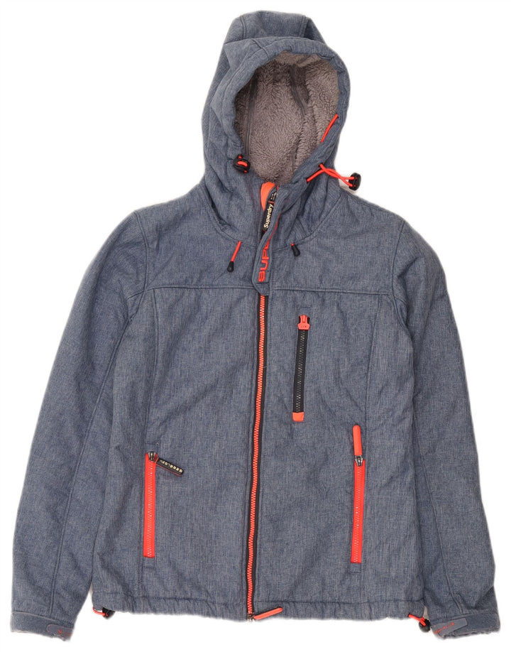 Jachetă Windbreaker cu grafică Superdry pentru femei UK 14 Medium Blue