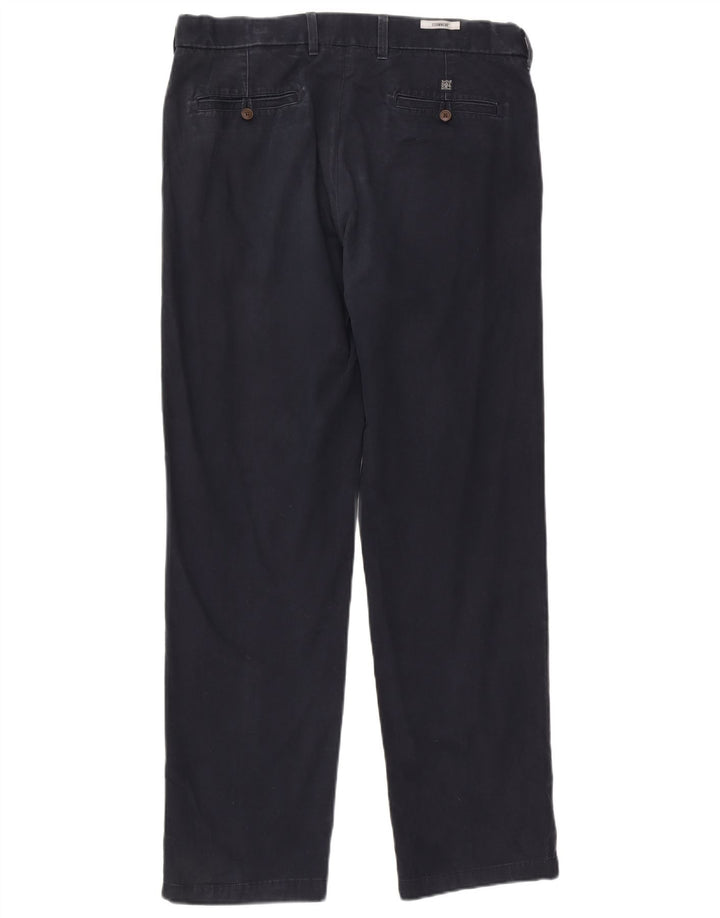 Pantaloni chino obișnuiți pentru bărbați Marks & Spencer L36 L33 Bumbac bleumarin