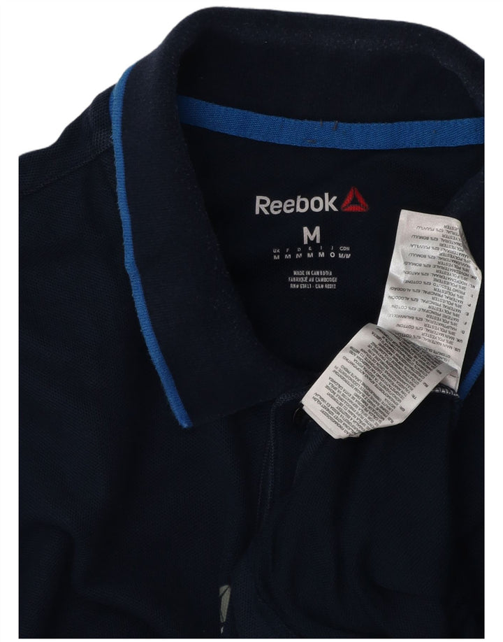 Tricou polo REEBOK pentru bărbați, bumbac, albastru bleumarin mediu