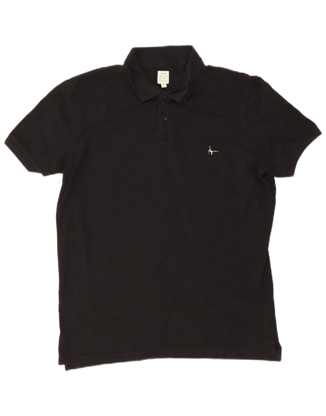 Tricou polo Jack Wills pentru bărbați, mare, negru, bumbac