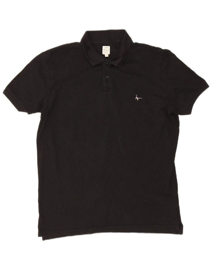 Tricou polo Jack Wills pentru bărbați, mare, negru, bumbac