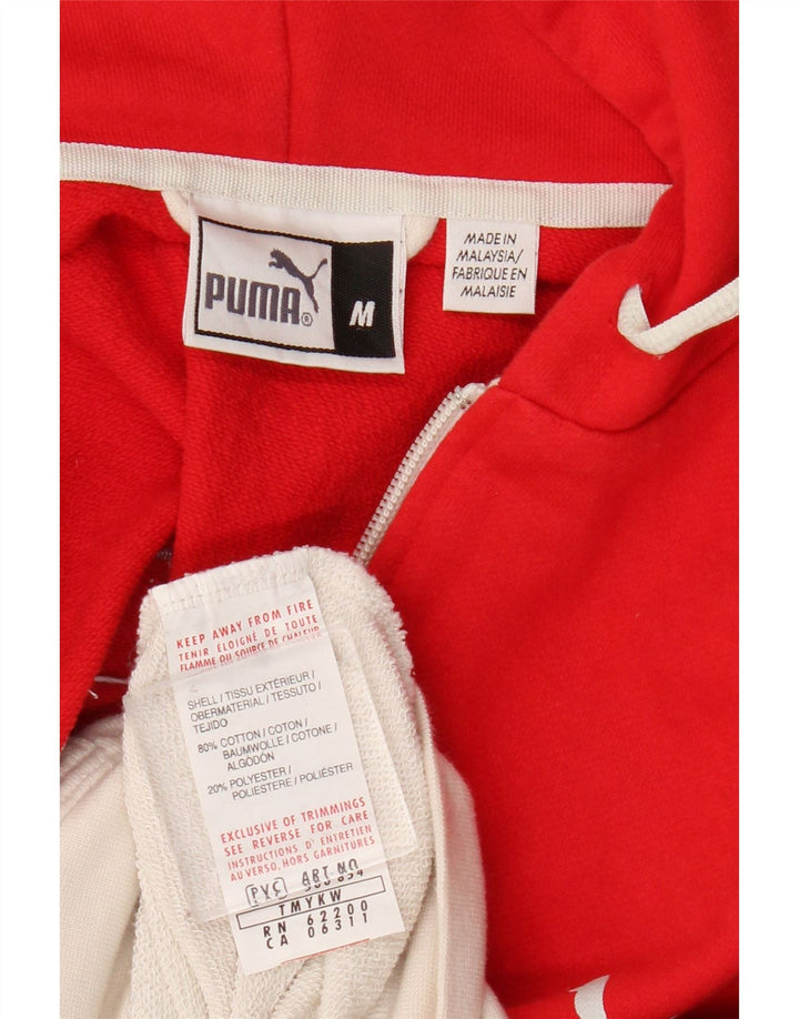 Pulover Puma Graphic Zip pentru bărbați, bumbac color bloc, roșu mediu