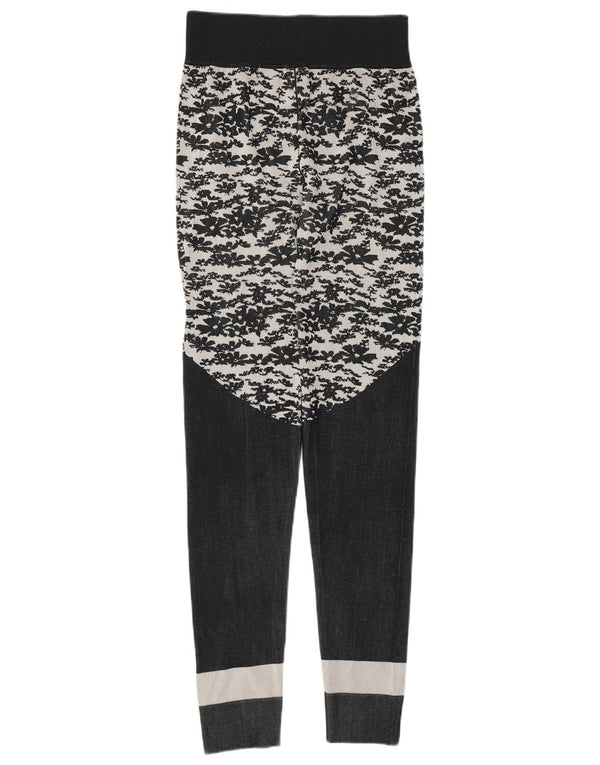 Leggings Stella McCartney pentru femei Adidas UK 8 Small Gri Floral Poliester