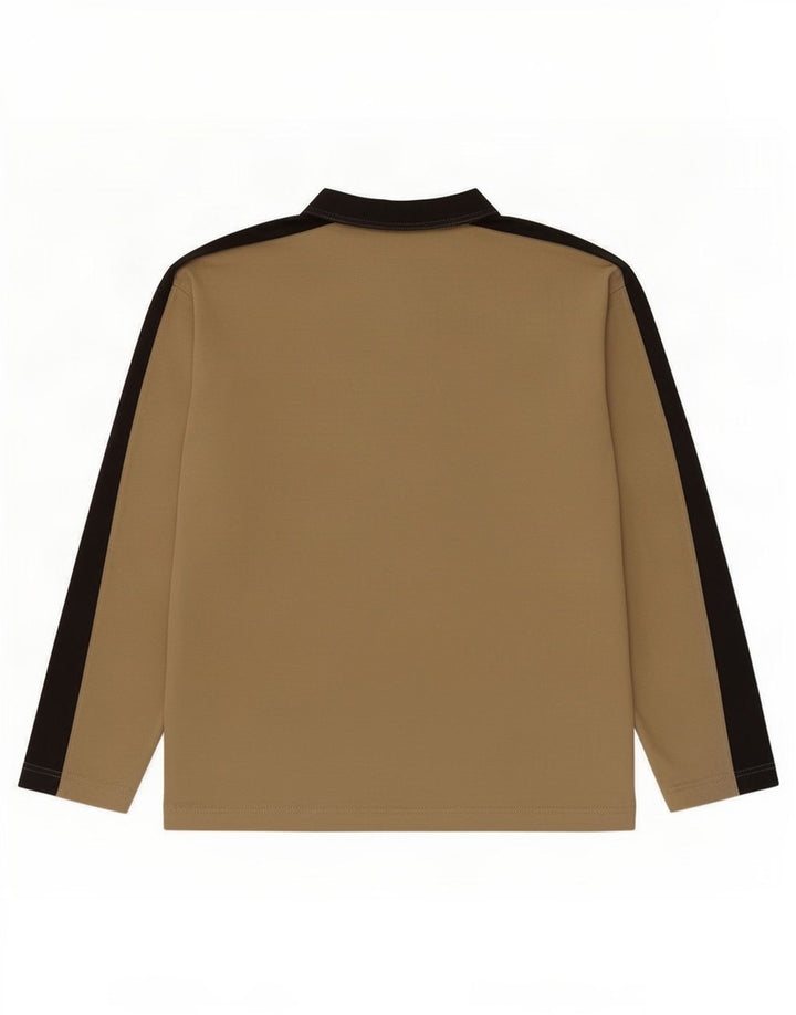 Top pentru bărbați Puma cu mânecă lungă, mare, bej, color block