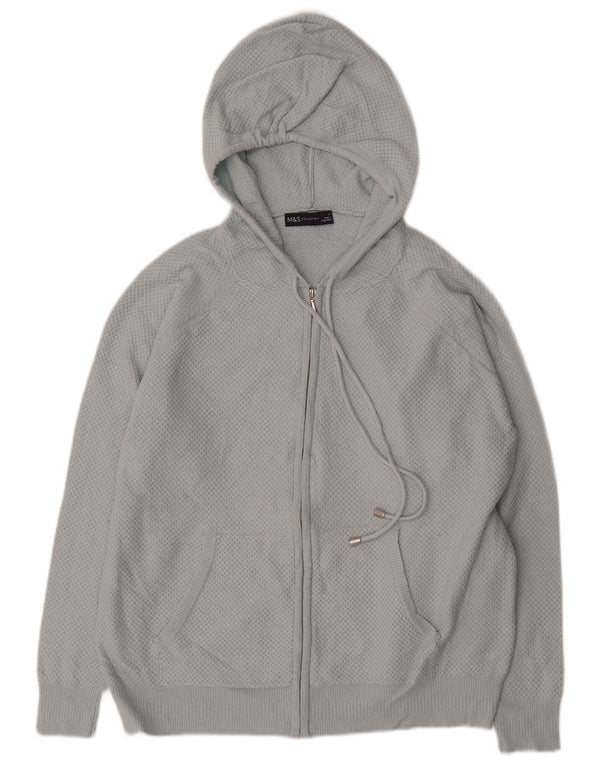 Pulover cardigan cu glugă pentru femei Marks & Spencer UK 14 Medium Blue