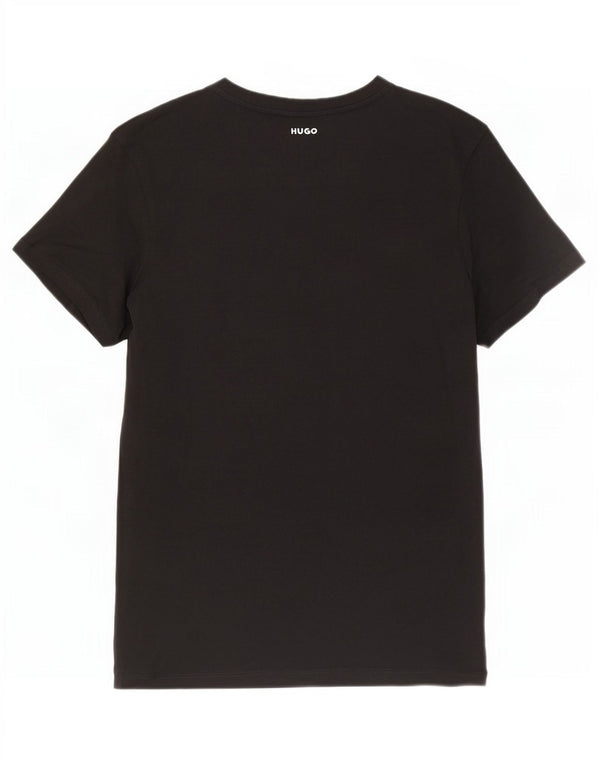 Tricou pentru bărbați Hugo Boss Top mic din bumbac negru