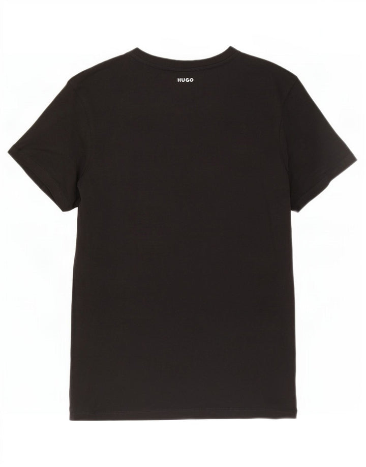 Tricou pentru bărbați Hugo Boss Top mic din bumbac negru