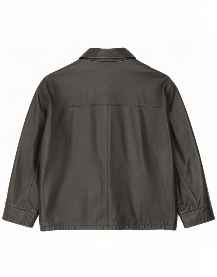 Jachetă de piele pentru bărbați James Dillon UK 42 XL Negru