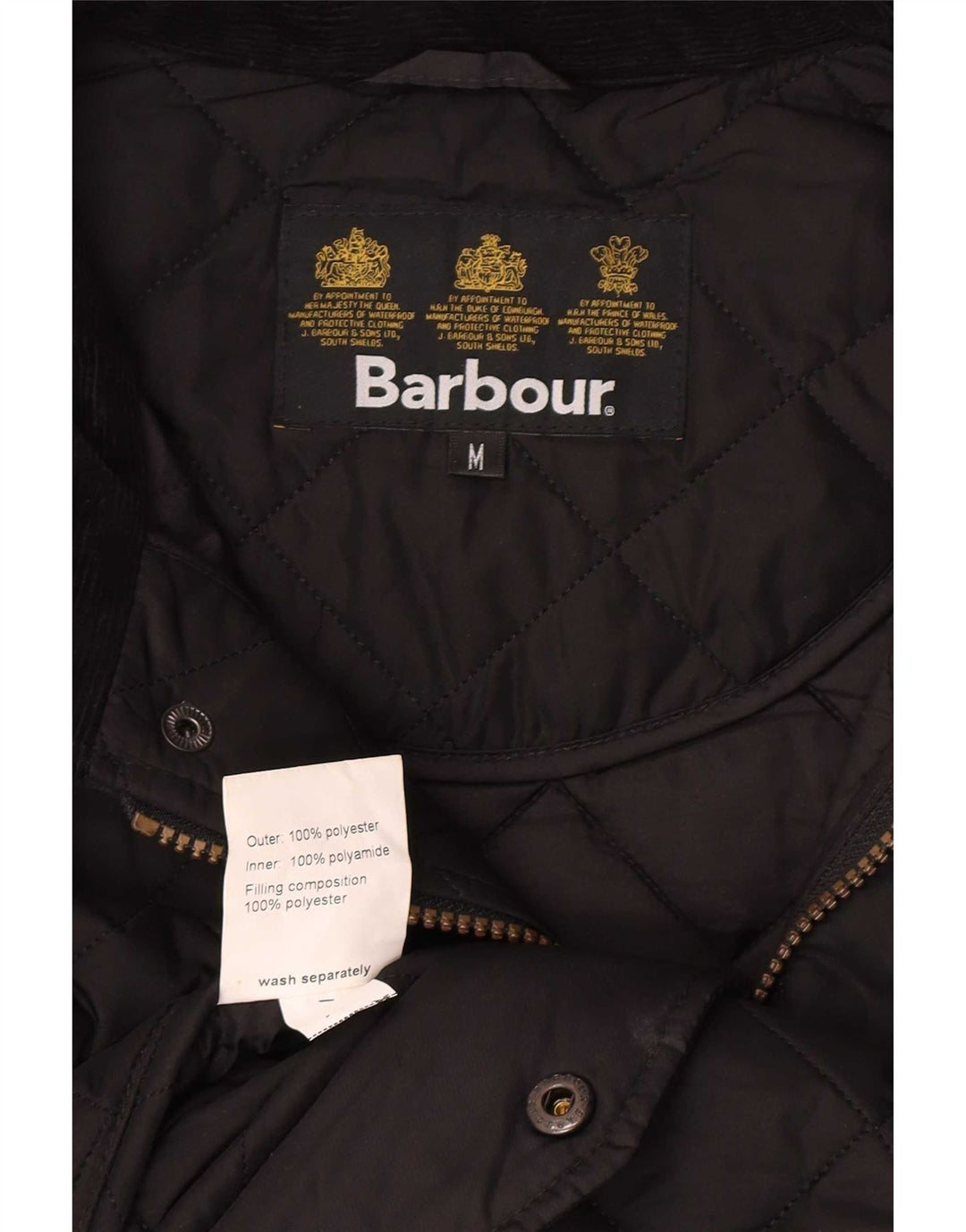 Jachetă matlasată pentru bărbați Barbour UK 38 Poliester mediu negru