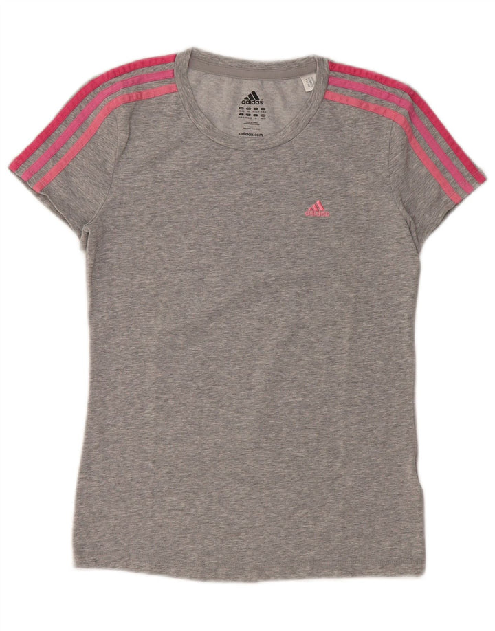 Tricou Adidas Climalite pentru femei, UK 4/6 XS, gri