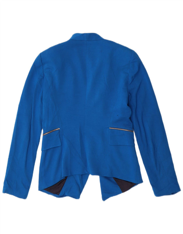 Jachetă Blazer pentru femei Zara UK 12 Medium Blue Poliester